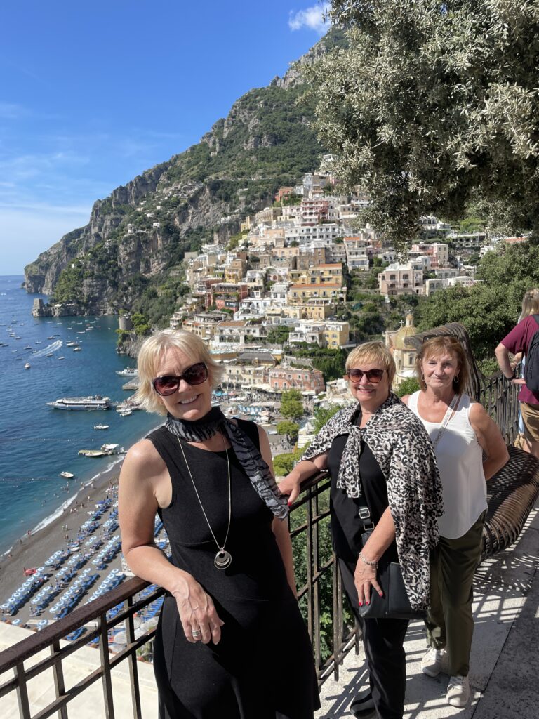 Getting a workout on the steep streets of Positano.