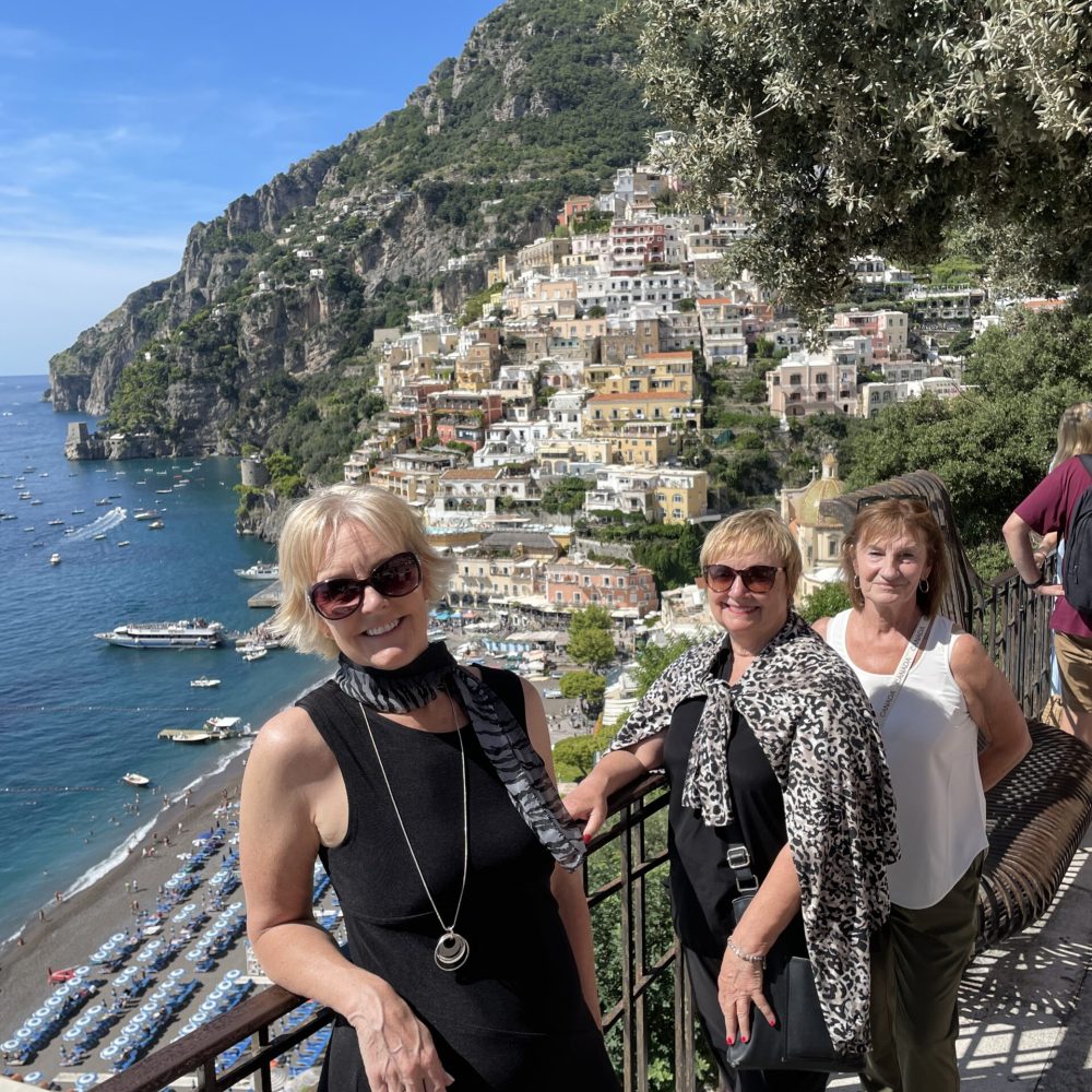 Getting a workout on the steep streets of Positano.